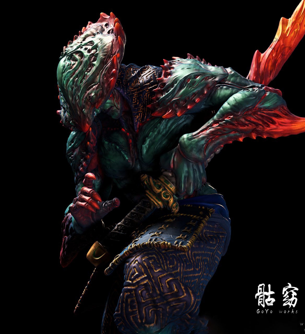 恶魔武士-STL下载网_3D打印模型网_3D模型库_3D打印模型素材