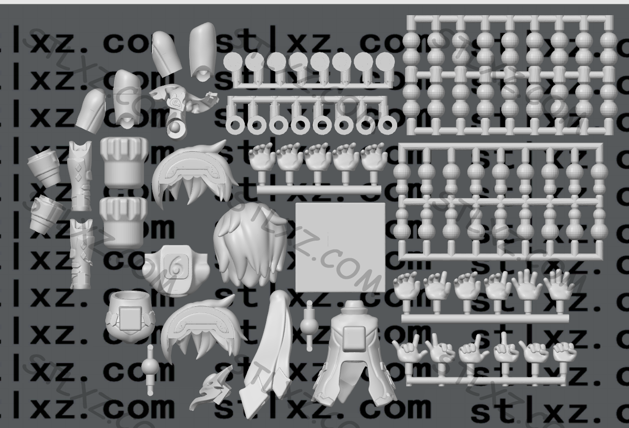 图片[3]-原神达达利亚 可动人偶-STL下载网_3D打印模型网_3D模型库_3D打印模型素材