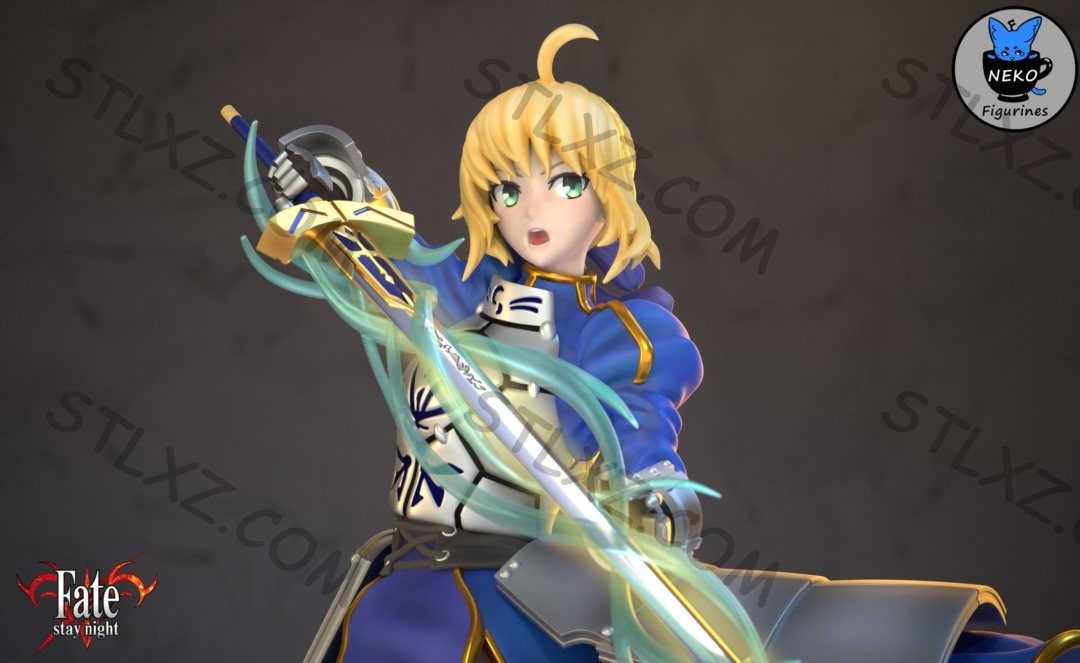 《Fate/Grand Order》阿尔托利亚·潘德拉贡 Saber V1-STL下载网_3D打印模型网_3D模型库_3D打印模型素材