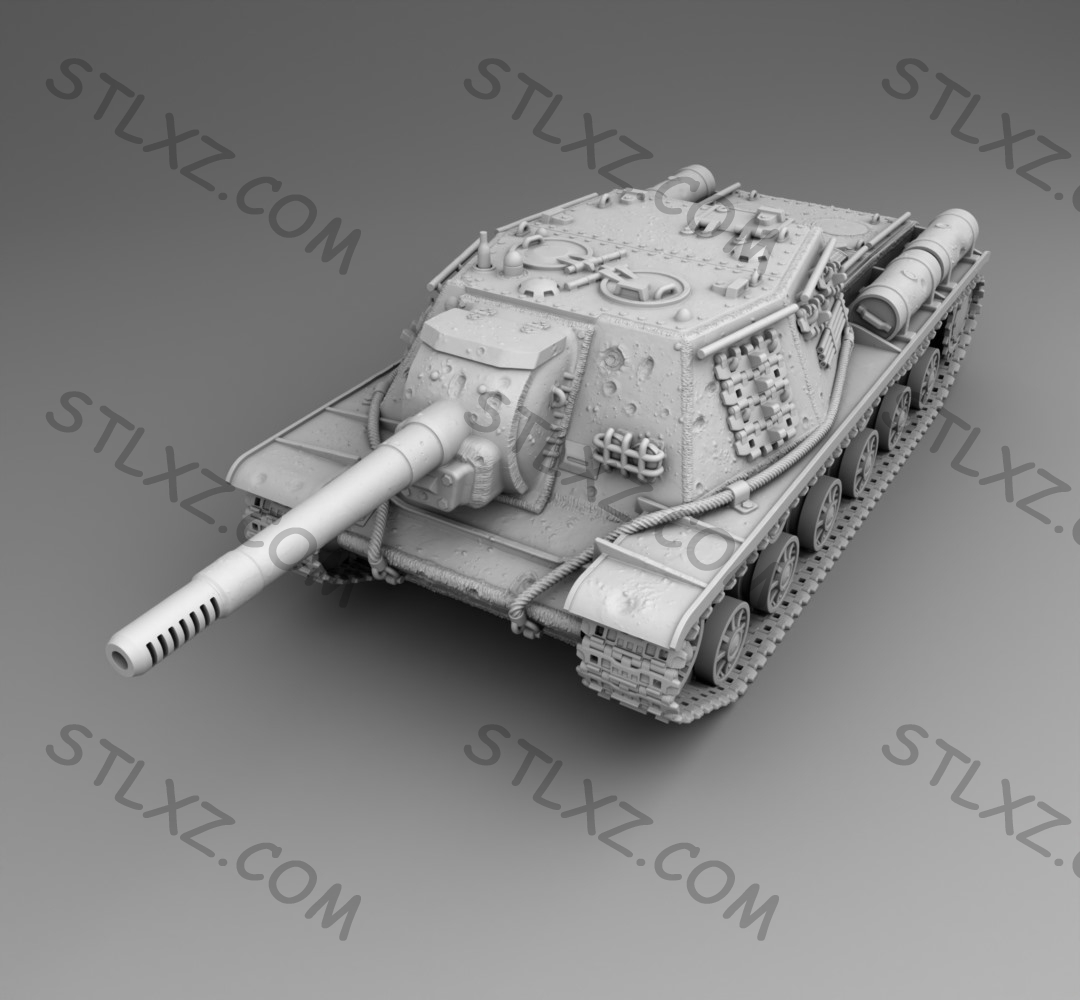 СУ-152坦克SU-152自行火炮-STL下载网_3D打印模型网_3D模型库_3D打印模型素材