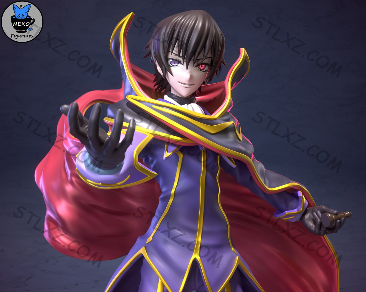 鲁路修·兰佩路基《CODE GEASS 反叛的鲁路修》-STL下载网_3D打印模型网_3D模型库_3D打印模型素材