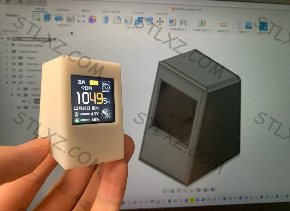 桌面迷你气象站-STL下载网_3D打印模型网_3D模型库_3D打印模型素材