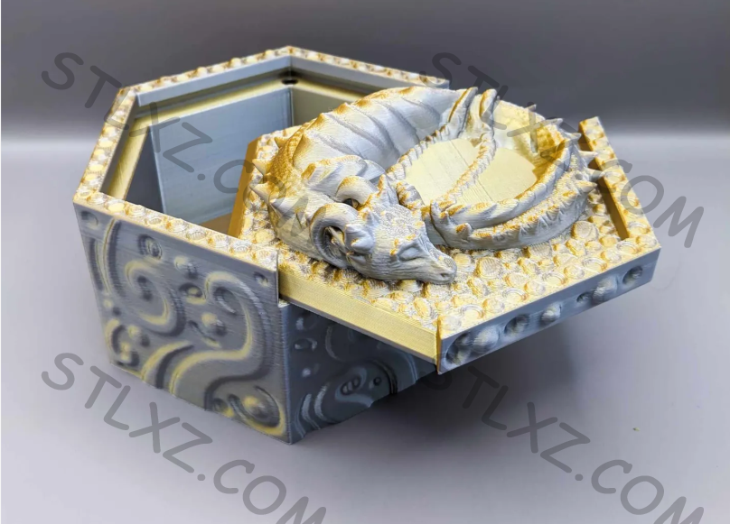 睡龙储物盒-STL下载网_3D打印模型网_3D模型库_3D打印模型素材