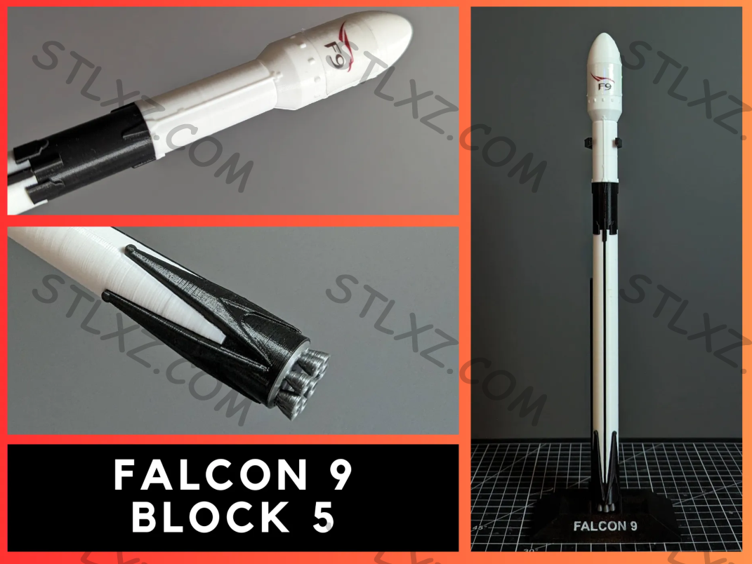 猎鹰9号  1：200比例发射器-STL下载网_3D打印模型网_3D模型库_3D打印模型素材