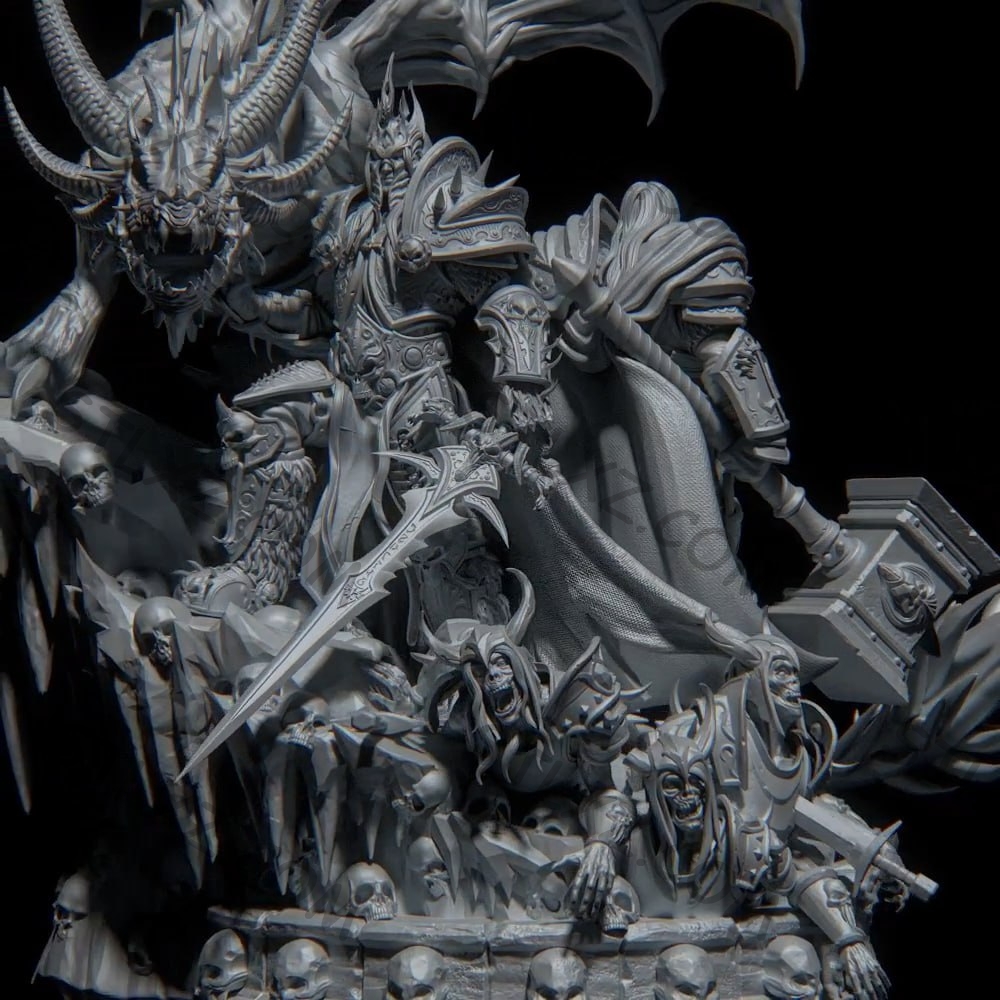 寒冰王冠  巫妖王《魔兽世界》-STL下载网_3D打印模型网_3D模型库_3D打印模型素材