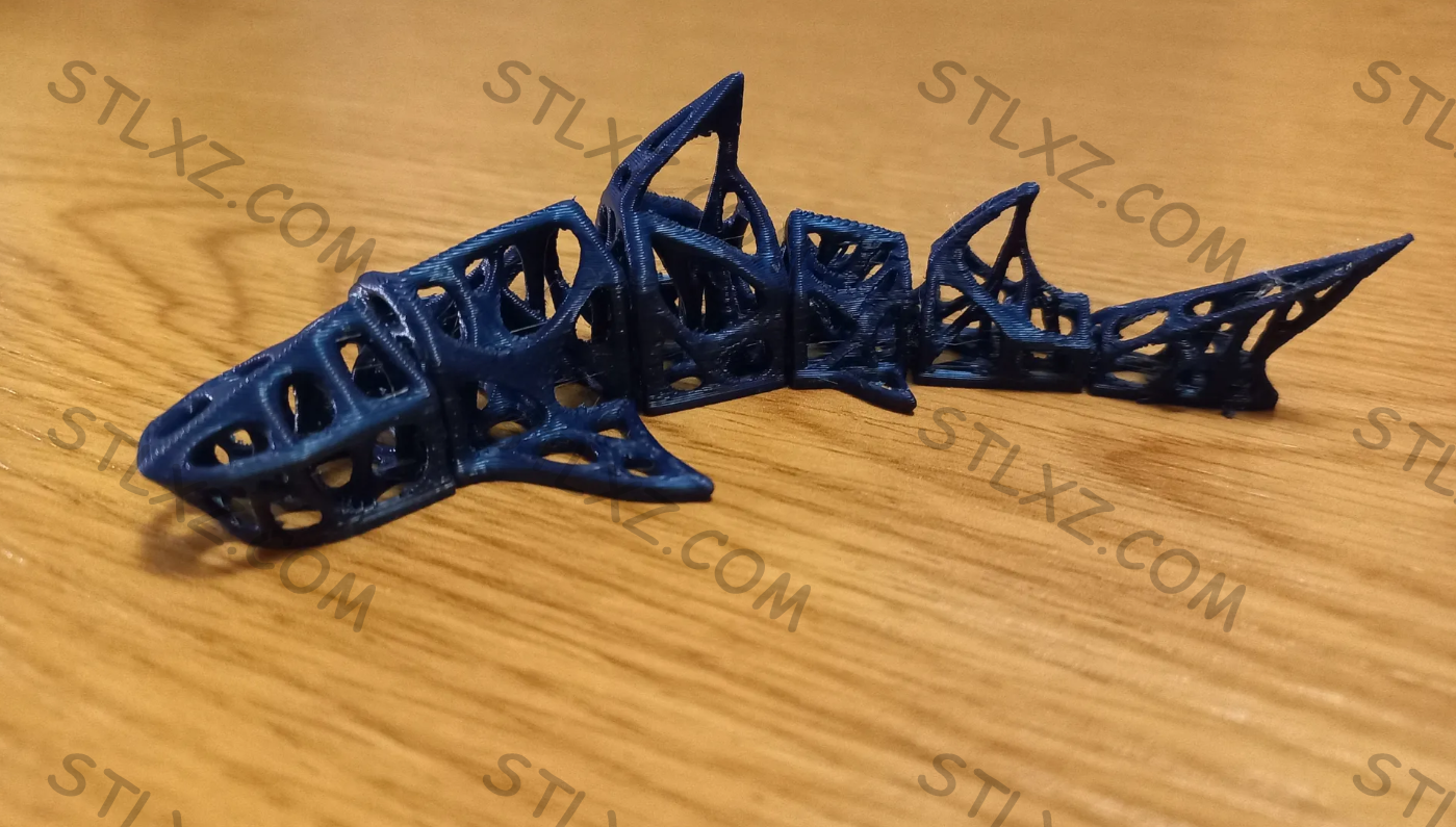 铰接式沃罗诺伊鲨鱼-STL下载网_3D打印模型网_3D模型库_3D打印模型素材