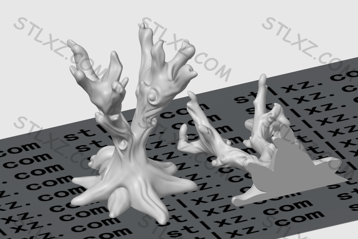 幽灵树  枯树  V2-STL下载网_3D打印模型网_3D模型库_3D打印模型素材