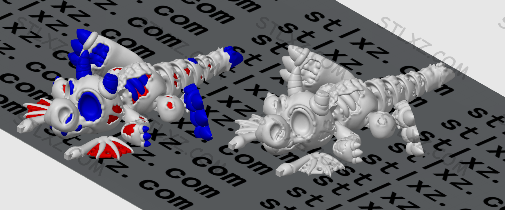 万圣节飞龙宝宝 一体打印可活动-STL下载网_3D打印模型网_3D模型库_3D打印模型素材