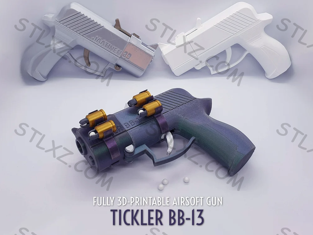 Tickler BB-13 — 完全可 3D 打印的BB蛋手枪玩具-STL下载网_3D打印模型网_3D模型库_3D打印模型素材