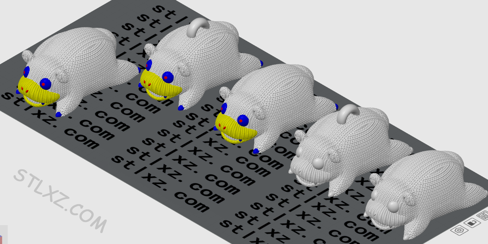 针织呆呆兽《宝可梦》钥匙扣-STL下载网_3D打印模型网_3D模型库_3D打印模型素材