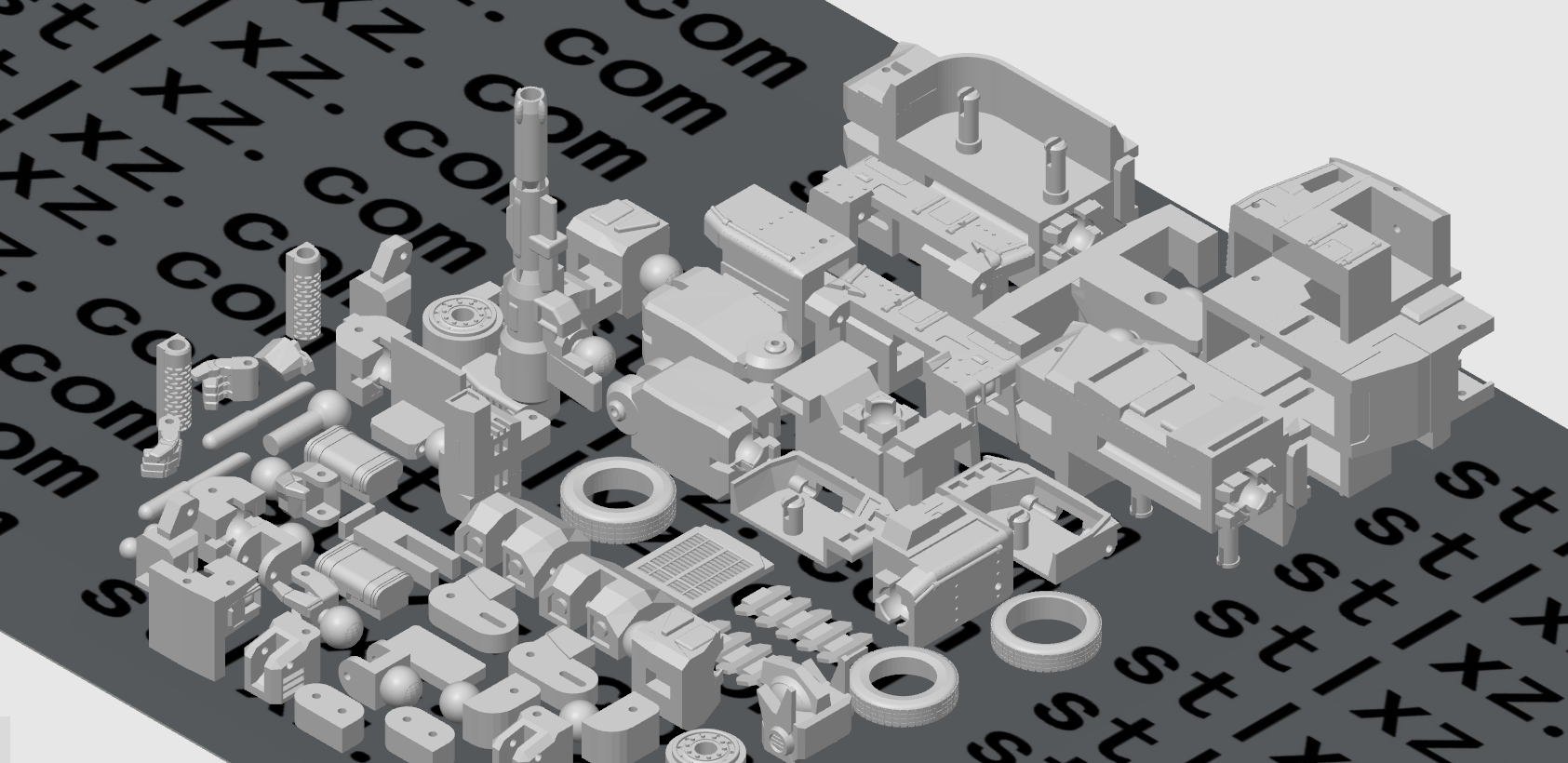 图片[2]-变形金刚 擎天柱  可活动 V4-STL下载网_3D打印模型网_3D模型库_3D打印模型素材