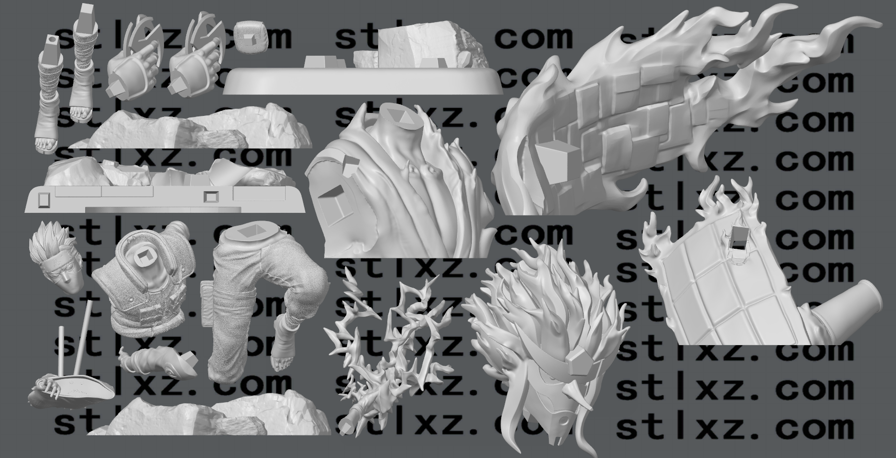 图片[16]-火影忍者 卡卡西 V4-STL下载网_3D打印模型网_3D模型库_3D打印模型素材