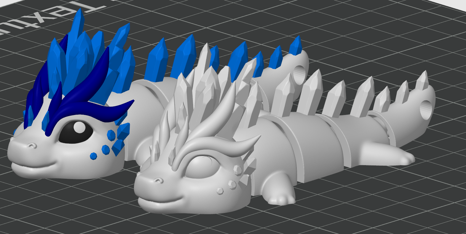 图片[2]-冰龙  一体打印可活动  钥匙扣-STL下载网_3D打印模型网_3D模型库_3D打印模型素材