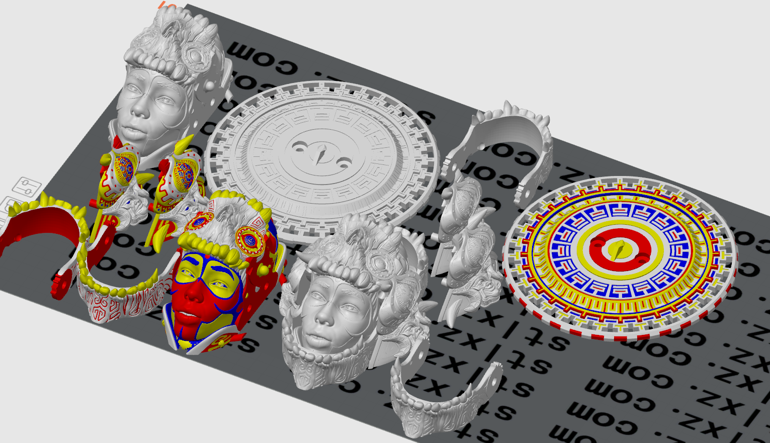 图片[4]-英迪 墙面具一体打印可活动-STL下载网_3D打印模型网_3D模型库_3D打印模型素材