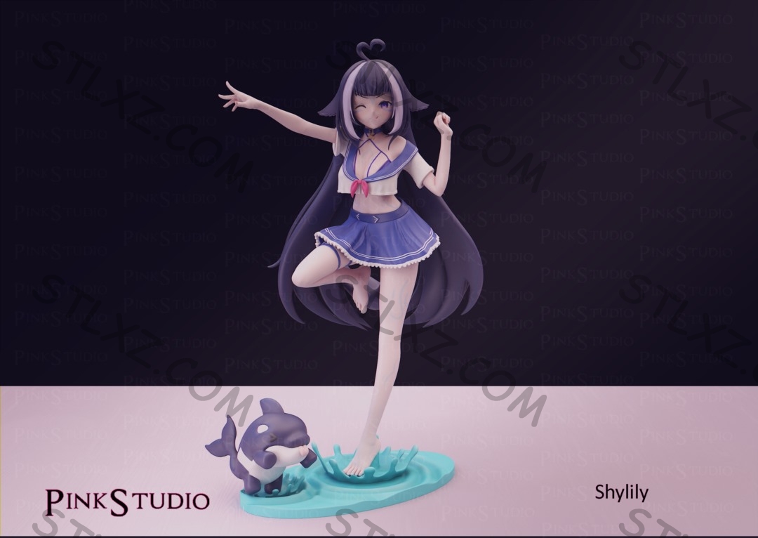 Shylily 虎鲸 虚拟偶像-STL下载网_3D打印模型网_3D模型库_3D打印模型素材