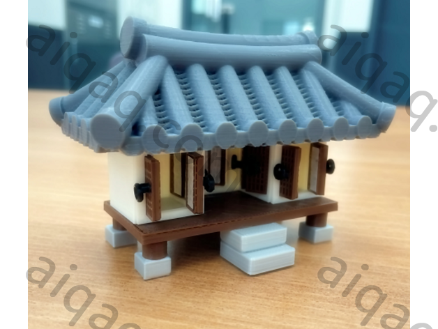 韩屋（韩国传统民居）-STL下载网_3D打印模型网_3D模型库_3D打印模型素材