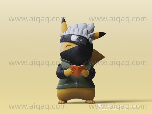 Pikachu-kakashi_皮卡丘-卡卡西-STL下载网_3D打印模型网_3D模型库_3D打印模型素材