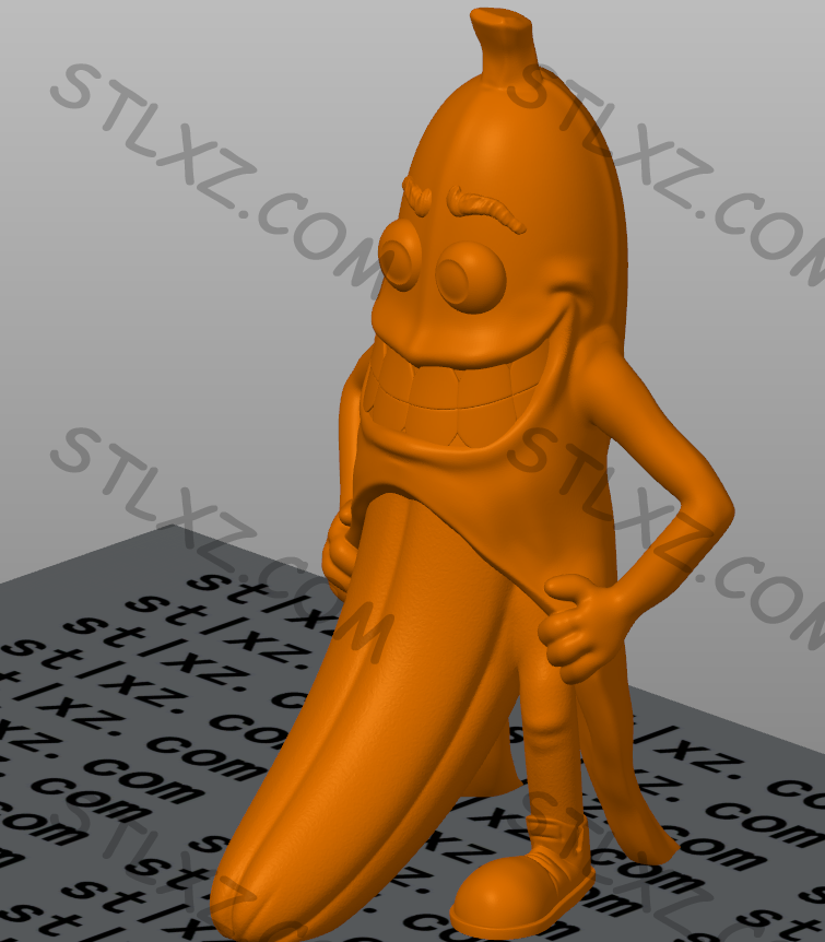 香蕉先生 Mr. Banana-STL下载网_3D打印模型网_3D模型库_3D打印模型素材