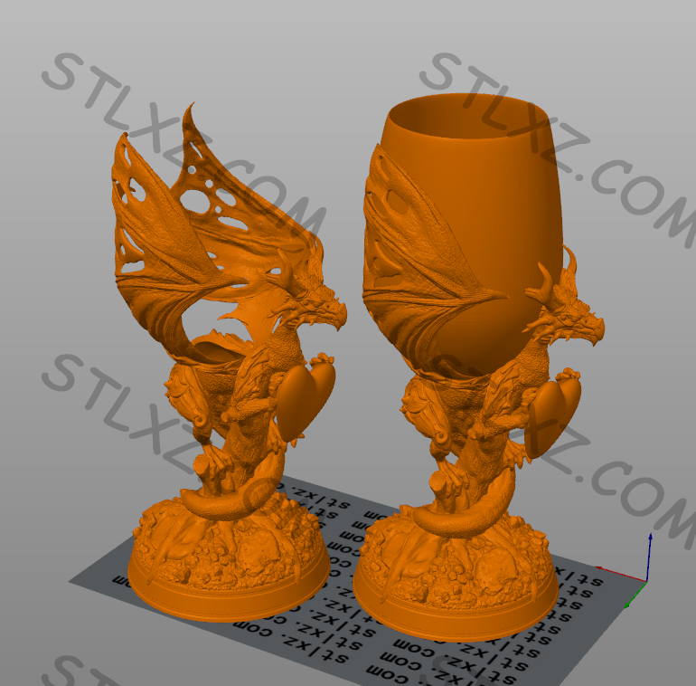 龙杯-皇龙酒-STL下载网_3D打印模型网_3D模型库_3D打印模型素材