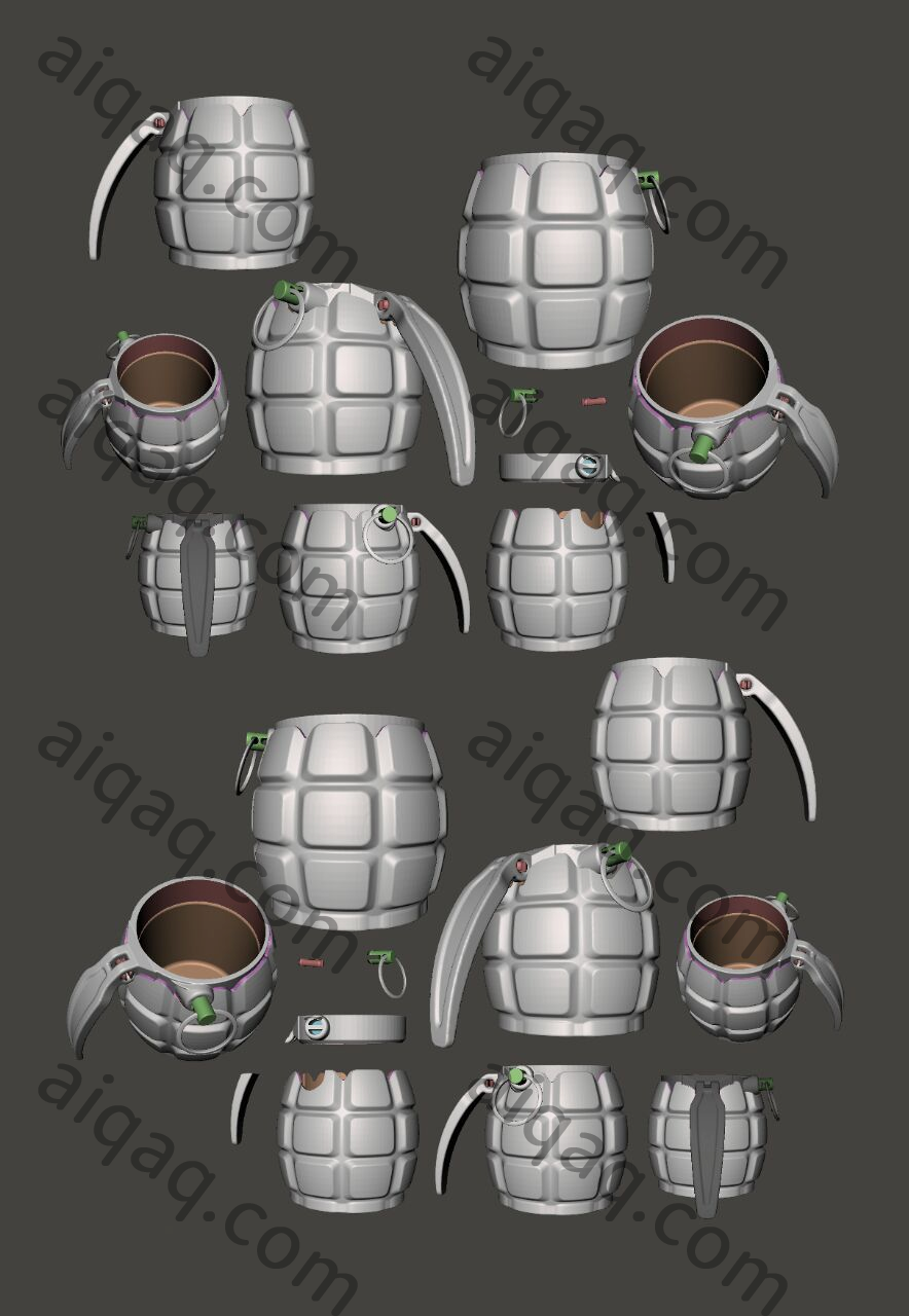 手榴弹杯套-STL下载网_3D打印模型网_3D模型库_3D打印模型素材