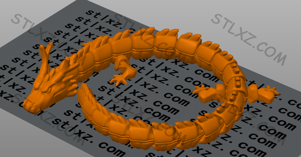 关节龙  一体成型-STL下载网_3D打印模型网_3D模型库_3D打印模型素材