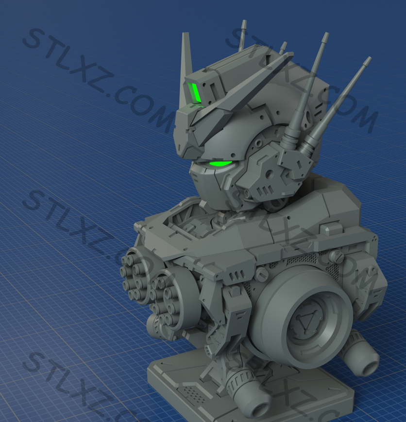 XXG-01H重装高达强袭自由 1：35胸像机甲-STL下载网_3D打印模型网_3D模型库_3D打印模型素材