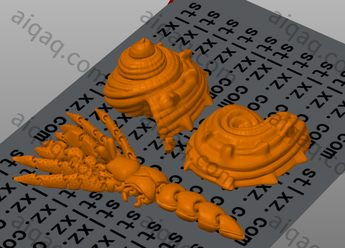 铰接式寄居蟹-STL下载网_3D打印模型网_3D模型库_3D打印模型素材