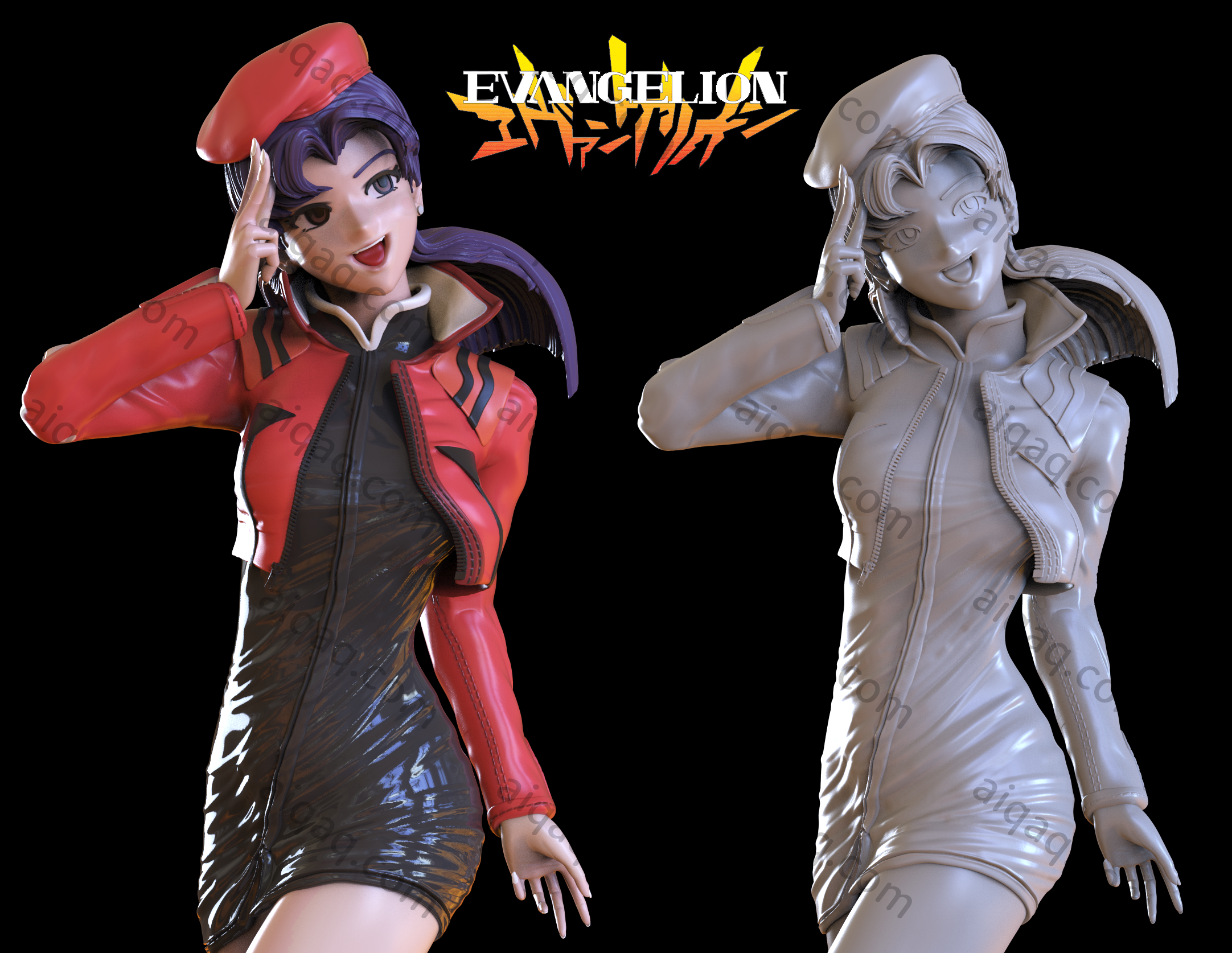 葛城美里《新世纪福音战士》eva-STL下载网_3D打印模型网_3D模型库_3D打印模型素材